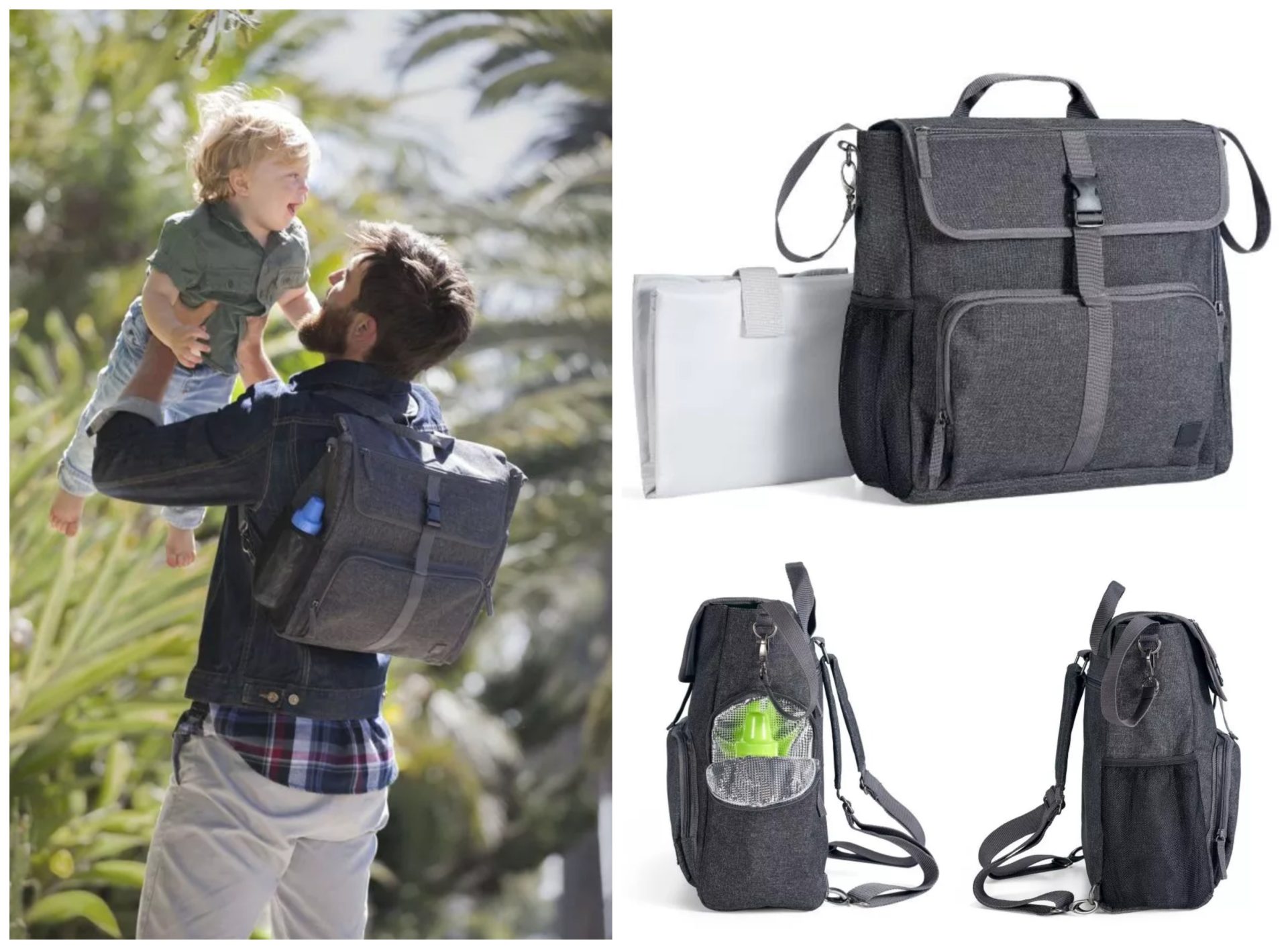 diaper dude convertible backpack