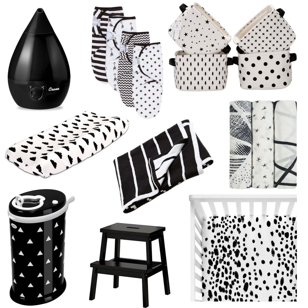 black white nursery ideas