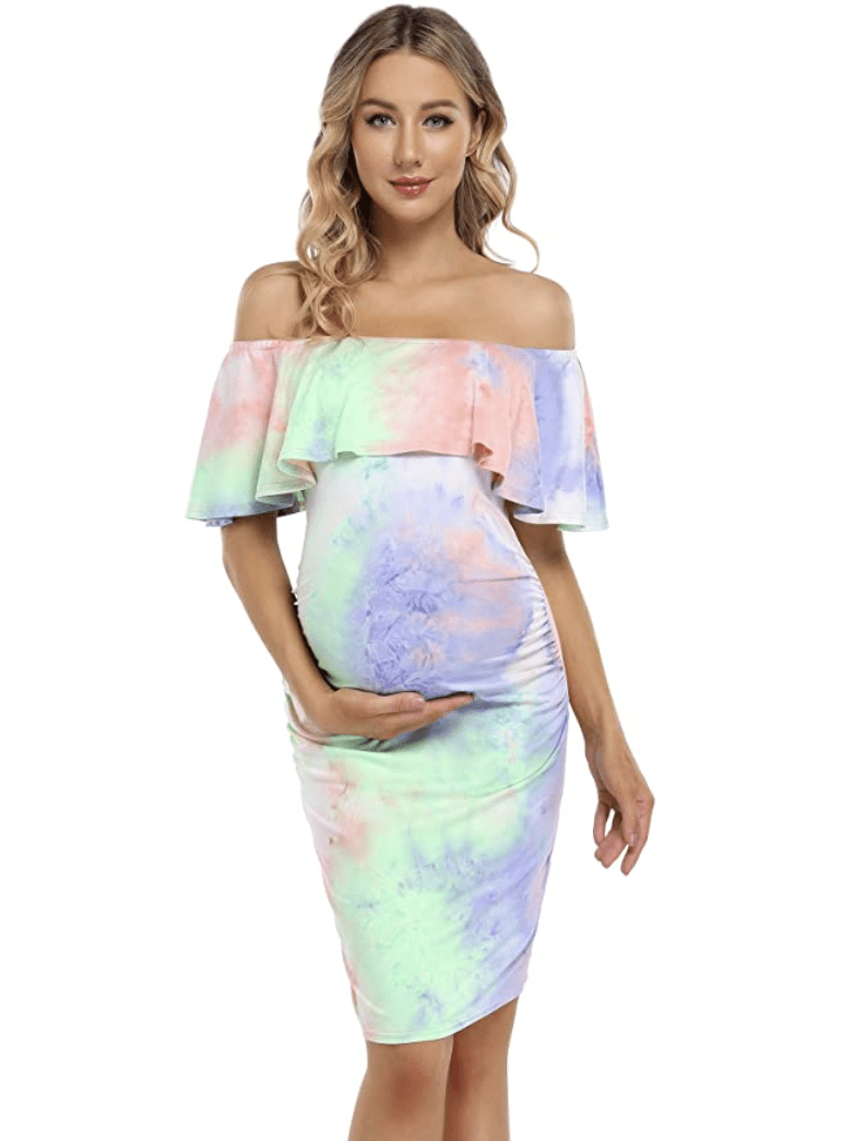 Tie Dye Maternity Dress