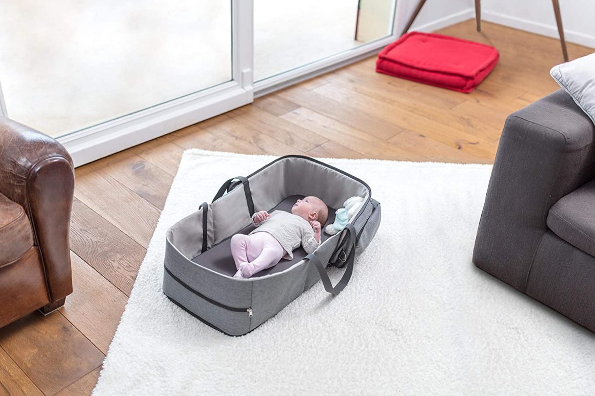 A bassinet for a home office